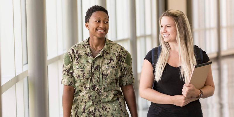 A veterans students and military dependent on TCC's Portsmouth Campus.